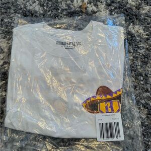 BSBL Lifestyle White Kids Tee with Colorful Hat Design